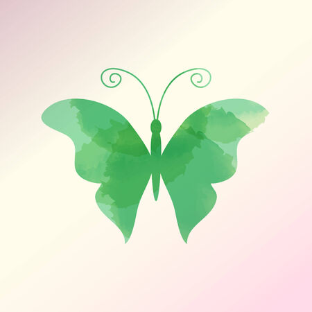 watercolor butterfly vector, Eps 10のイラスト素材