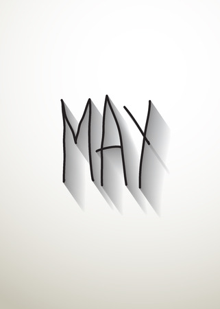 may typo with shadow vectorのイラスト素材