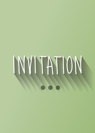 invitation typo with shadow vector, wedding themeのイラスト素材