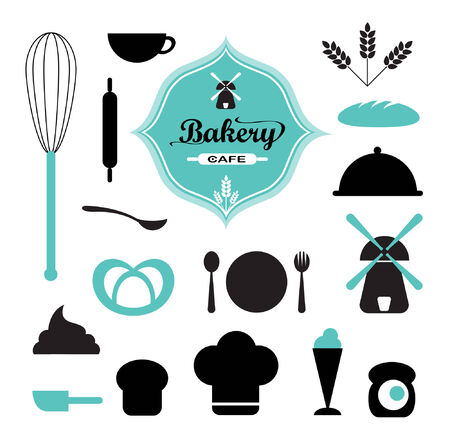 Bakery setのイラスト素材