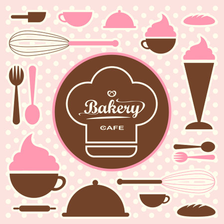 Bakery set vector 0065のイラスト素材