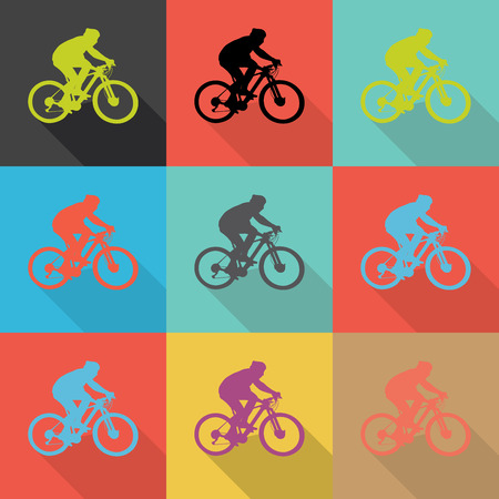 Bicycle icon, Flat design vector,Eps 10のイラスト素材