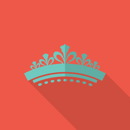 Crown icon, flat design vectorのイラスト素材