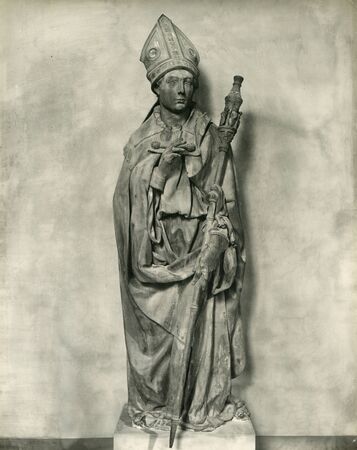 Vingate Photo 1880-1930 Museo dell'Opera di Santa Croce. Donatello. St. Louis of Toulouse ,Florence Italyの写真素材