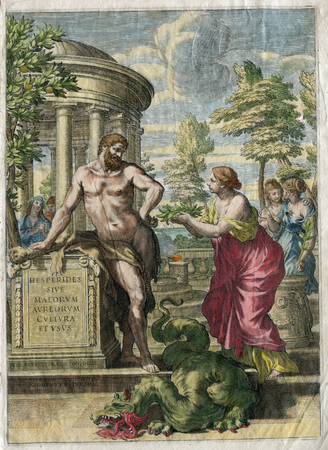 Ancient  Art  : Hercules and Monster by Giovanni Battista Ferari in 1646の写真素材