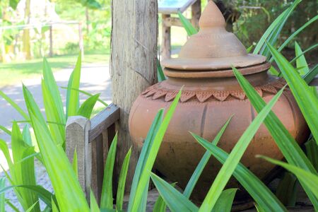 Water jar ancient style in Thailandの写真素材