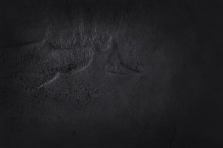 Dark grey black slate texture in natural pattern with high resolution for background and design art work. Black stone wall.の写真素材