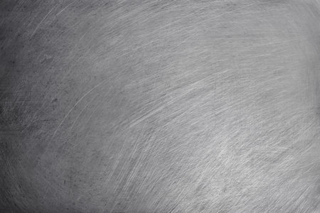 aluminium metal texture background, scratches on polished stainless steel.の写真素材