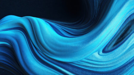 Captivating abstract background featuring smooth blue waves and textures. This fluid design evokes a sense of calm and creativity, perfect for various artistic projects.の素材