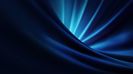 A captivating blue fabric showcasing gentle waves and soft light reflections, creating an elegant and serene backdrop suitable for various design projects.の素材