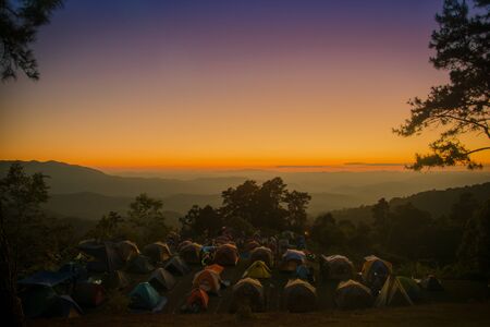 Sunset in High seasonの写真素材