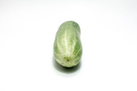 Cucumbers on white backgroundの写真素材