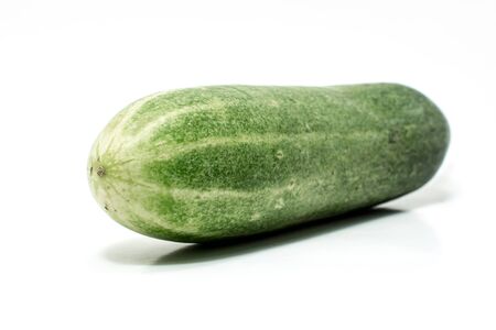 Cucumbers on white backgroundの写真素材