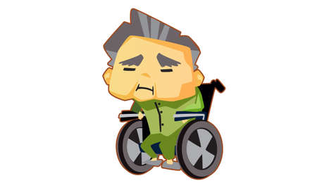 a sick old manのイラスト素材