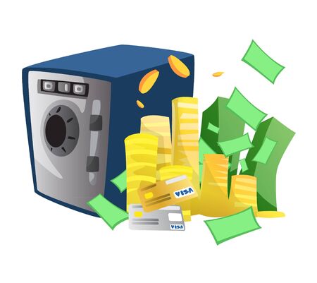 safe and moneyのイラスト素材