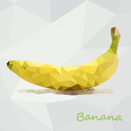 Triangle polygonal fruitのイラスト素材