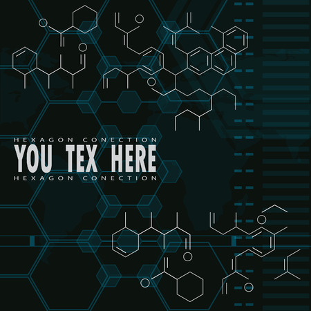 Abstract futuristic hexagon shapeのイラスト素材