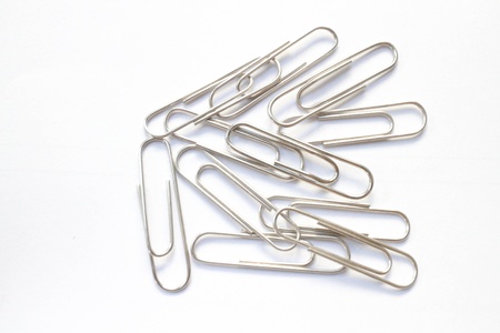silver paperclips seamless patternの写真素材