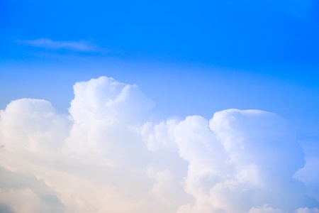 The beautiful sky with white clouds の写真素材