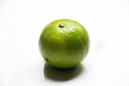 Fresh limes Isolated on whiteの写真素材