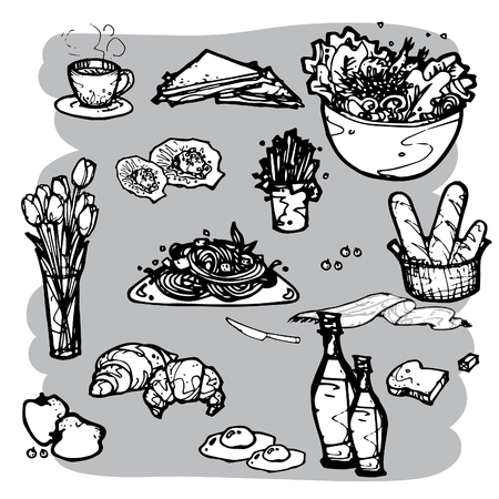 food cartoon vectorのイラスト素材