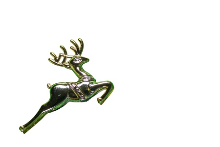 golden reindeer isolated on white.の写真素材