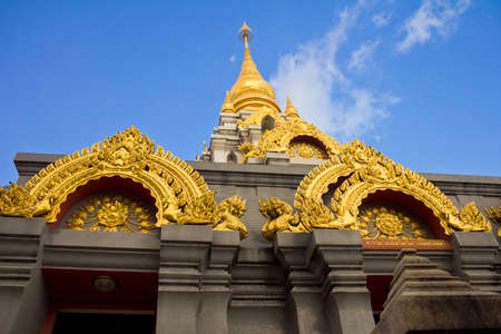 Golden stupa at Doi Mae Salong, Thailand.の写真素材