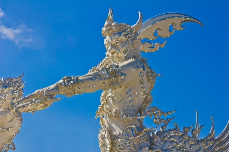Beautiful sculpture at Wat Rong Khun,Chiangrai, Thailandの写真素材