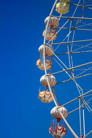 Ferris wheel with blue sky.のeditorial素材
