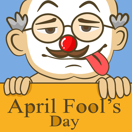 April Fool's Day. Funny glasses noseのイラスト素材