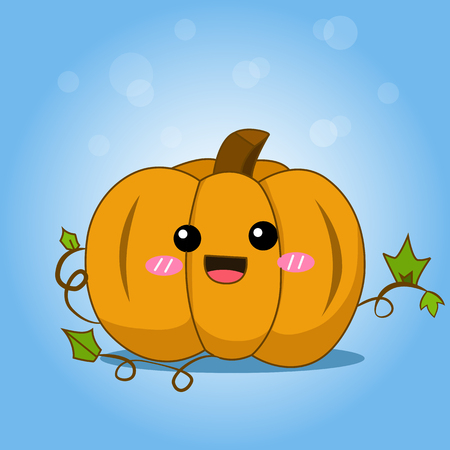 Cute Halloween Pumpkin with splash, Season greeting posterのイラスト素材