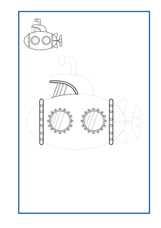 Tracing Lines game  vector for preschool or kindergarten  and special Education. Developing fineÂ motor skills . It greatÂ for beginning learnersのイラスト素材