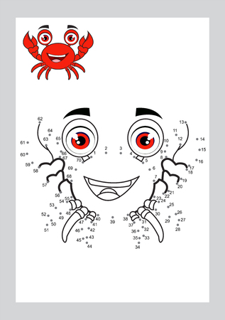 connect the dots game and coloring pages learning free form shape printable vector on white backgroundのイラスト素材