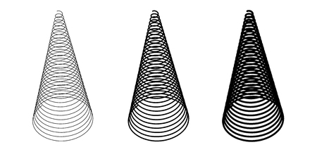 Coil spring cable icons coil spring symbol on white background vector illustrationのイラスト素材