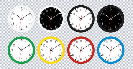 Wall Clock isolated on transparent background vector  Wall Clock vectorのイラスト素材