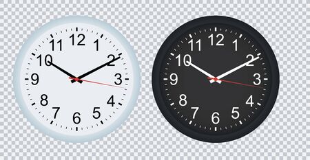 Wall Clock isolated on transparent background vector  Wall Clock vectorのイラスト素材