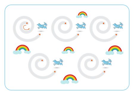 Handwriting practice.Educational children game, Kindergartens educational game.Preschool worksheet for practicing motor skills.Trace dinosaur activity printables.Dinosaur cartoon for home school.のイラスト素材