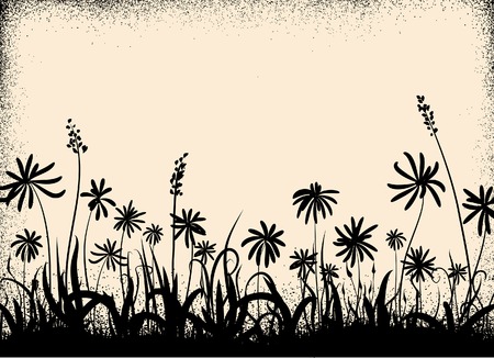 grunge floral background with some layersのイラスト素材