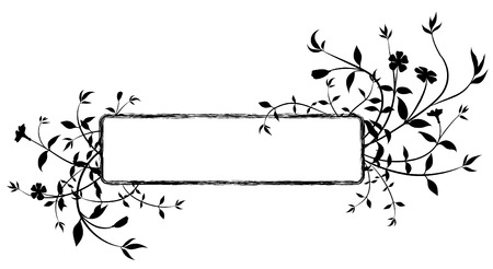 floral frameのイラスト素材