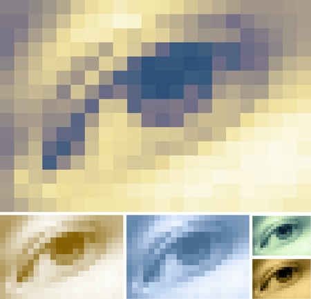 human pixelated vector eye のイラスト素材