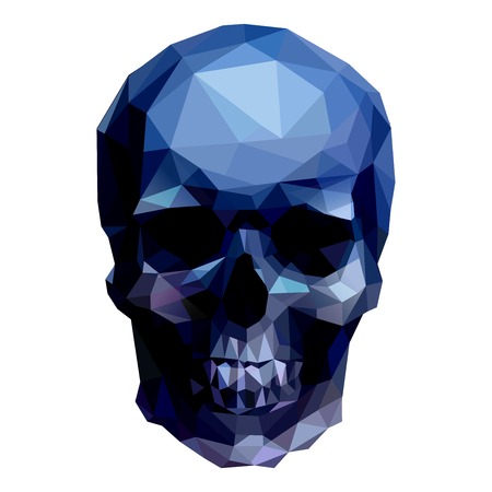 dark crystal skull on white backgroundのイラスト素材