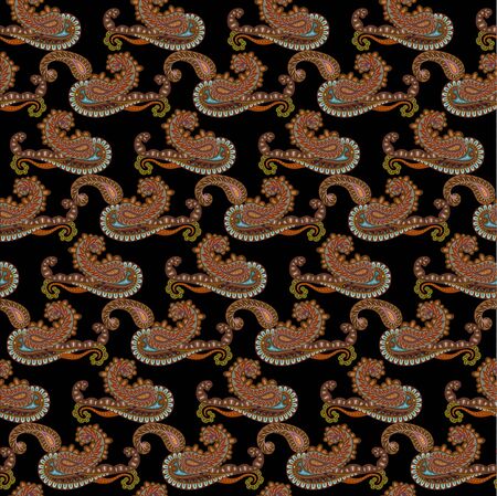 Seamless pattern based on traditional Asian elements Paisleyのイラスト素材