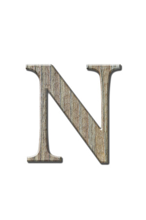 Wooden letters isolated on white.の写真素材