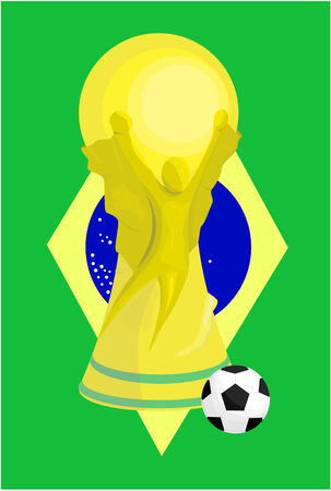 Football international event trophy designのイラスト素材