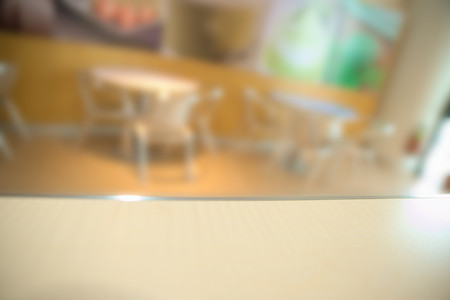 Abstract blurry table set space backgroundの写真素材