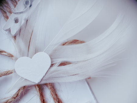 Postcard of gentle tones, wedding invitation.の写真素材