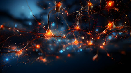 Aesthetics of neural connections and patterns.の素材