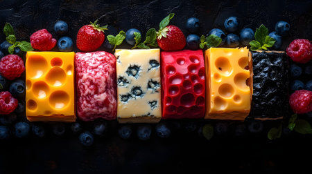 Cheese products, food design and backgroundの素材