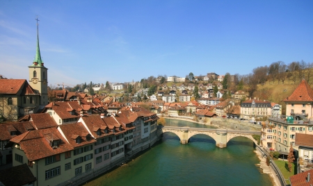 Bern old house along Aare River