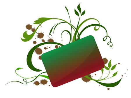 Floral ornament with place for text. Vector illustration のイラスト素材